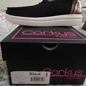Corkys Kayak Black and Brown Casual Sneakers